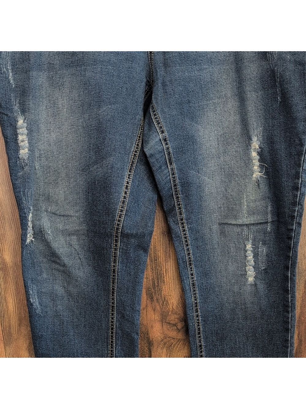 Suzanne Betro Distressed Blue Skinny Jeans 16 C244 - Picture 5 of 10